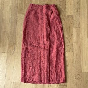Eskander Linen midi skirt, Size 0
